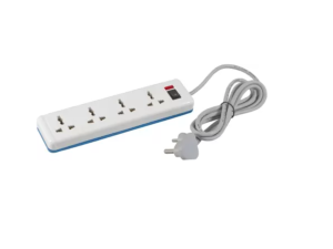 HAVELLS Spikestar Spikegaurd ( 2 mtr) 4 Socket Extension Boards (White, 1 m)